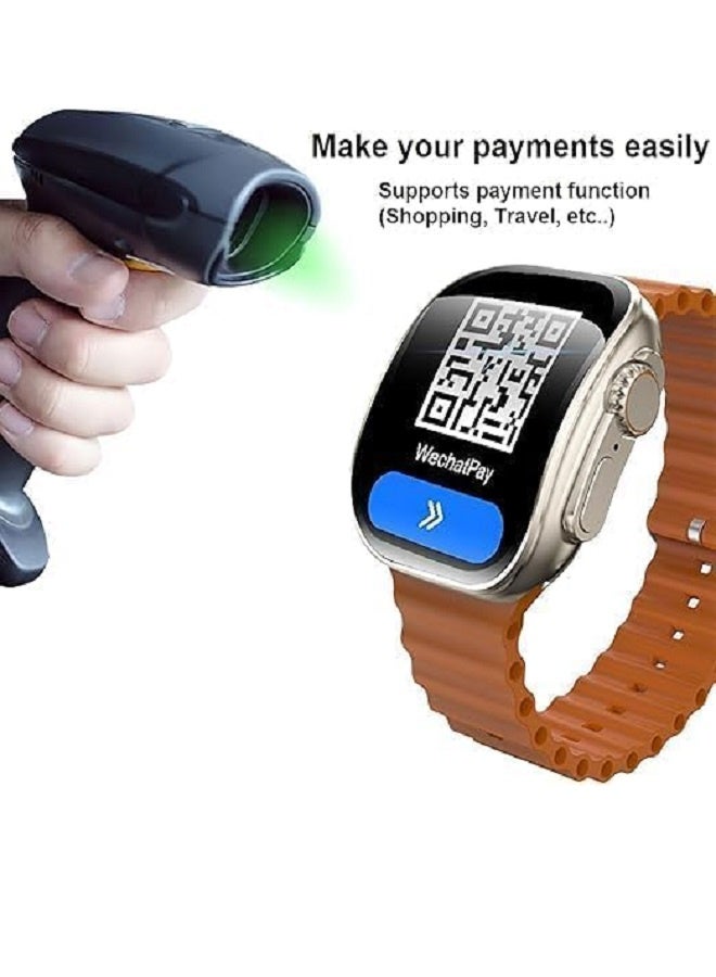 W&O X10 Ultra 3 Smart Watch with Curved Screen, NFC, Bluetooth, and Wireless Charging - Black - Image 4
