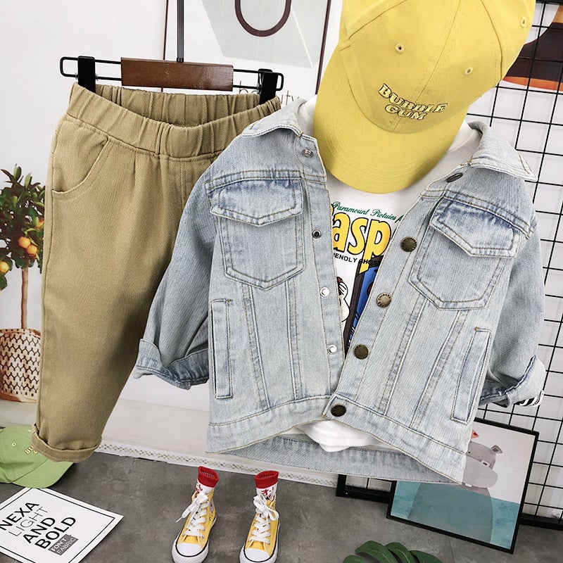 Children'S Denim Jacket Spring Style Tops For Boys, Shirts, Trendy Children'S Clothing, Boys' Spring Shirts - Image 1