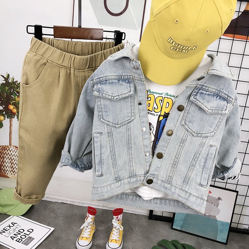 Children'S Denim Jacket Spring Style Tops For Boys, Shirts, Trendy Children'S Clothing, Boys' Spring Shirts - Image 4