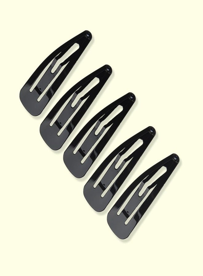 TRIPIN 12 Pieces Black Metal Tic Tac Hair Clips for Women & Girls. (Pack of 2) - Image 1