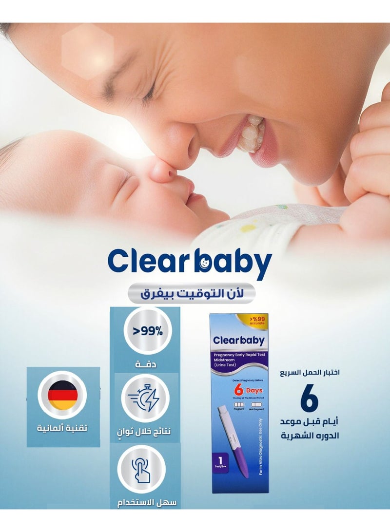 Clear Baby Ultra Early Detection Pregnancy Test (6 Days) - Image 2