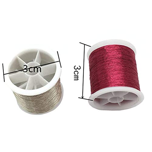 YEQIN 20 pcs Metallic Glittery Polyester Sewing Thread Set (Each spool 50 yard) - Image 2