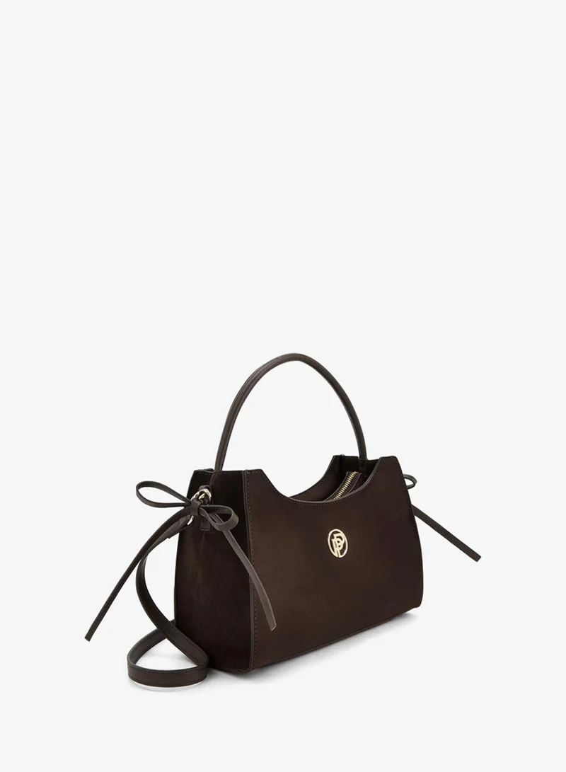 Peppermint Metallic Accent Crossbody Bag With Detachable Strap