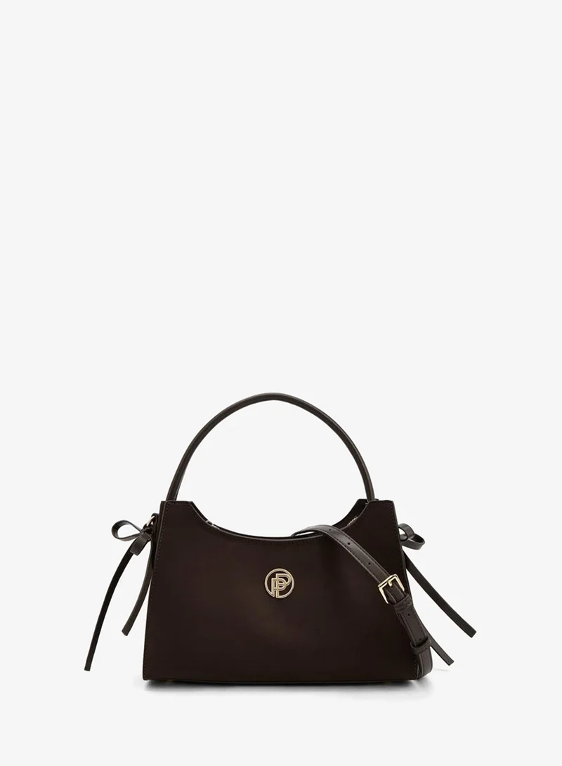 Peppermint Metallic Accent Crossbody Bag With Detachable Strap