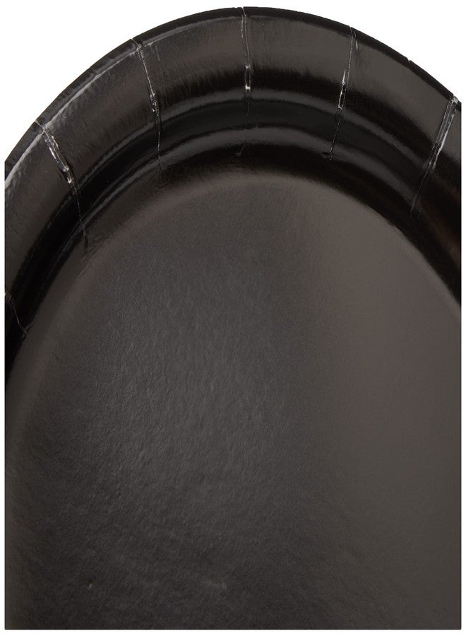 Unique Solid Black Round Dessert Paper Plates - 7" (Pack of 20) - Elegant Party Plates for Appetizing Treats - Perfect for Birthdays & Events - Image 2