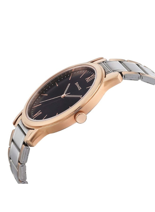 Sonata 7128KM01 Men's Watch – Blue Dial, Two-Tone Stainless Steel Strap, Quartz Movement, 3 ATM Water-Resistant, Elegant & Gift-Ready Timepiece - Image 3