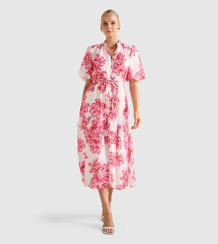 فورايفر نيو Macey Printed Midi Dress