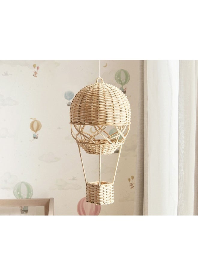 NeeMee Children's room, early education center, photography studio, home decor, handcrafted woven rattan hot air balloons. - Image 1