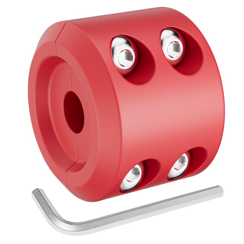 Bonison Winch Stopper for Cable Truck UTV ATV Rubber Winch Cable Stopper Protects Towing Hook Synthetic Rope Cable Line from Wear or Damage Hawse Bumper Red - Image 3