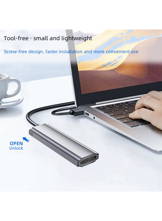 M11 Tool-free Solid State SSD Hard Disk Box NGFF/NVME20G10G5G Dual Protocol Hard Disk Box Type-c3.1-Color:M6-dual Protocol 10Gbps - Image 5