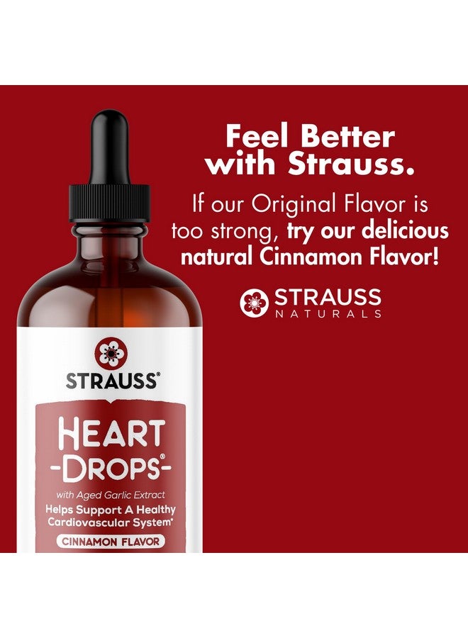 Strauss Heartdrops Strauss Naturals Heartdrops, Herbal Heart Supplements with European Mistletoe and Extracts of Aged Garlic, 3.4 fl oz, Cinnamon Flavor - Image 2