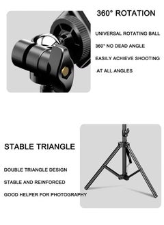 General Floor projector stand, universal projector tripod, 58-170cm retractable tripod, adjustable angle, high-quality alloy material, portable projector stand for projector camera iPhone webcam stand, 360°  - Image 5