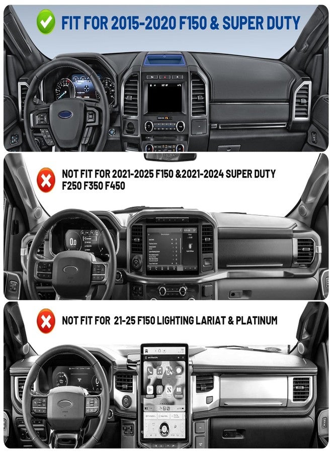 Surfcabin Magnetic Dash Phone Holder for F150, No Punching Required Phone Mount Compatible with 2015-2020 F150 2017-2022 F250 F350, Full Metal Cellphone Mounting Bracket for Most CellPhones - Image 2