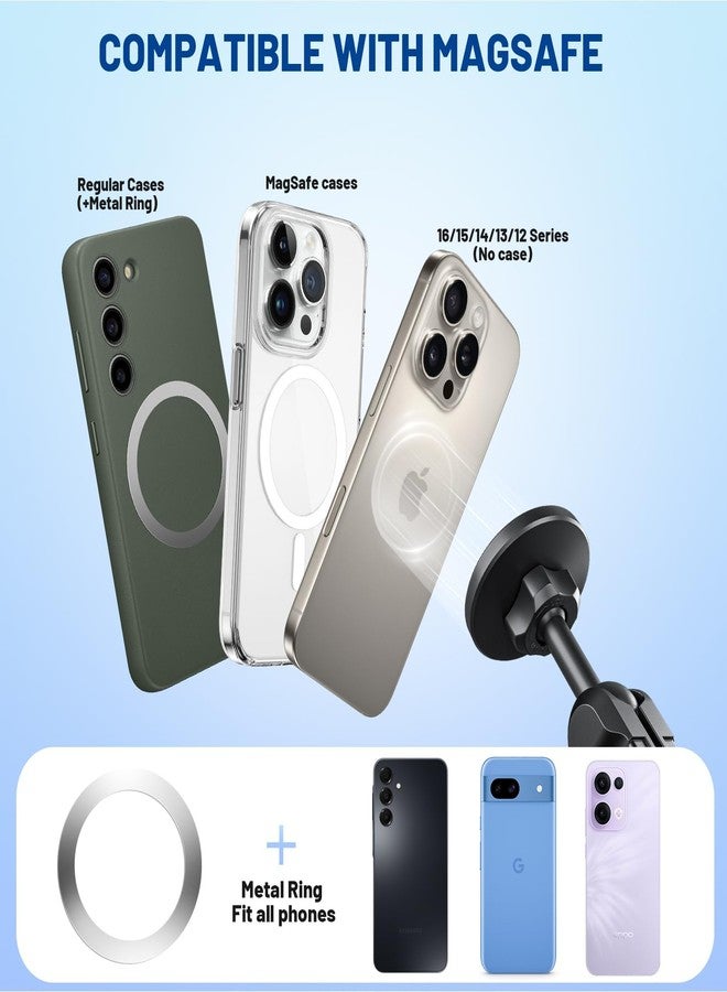 Surfcabin Magnetic Dash Phone Holder for F150, No Punching Required Phone Mount Compatible with 2015-2020 F150 2017-2022 F250 F350, Full Metal Cellphone Mounting Bracket for Most CellPhones - Image 5