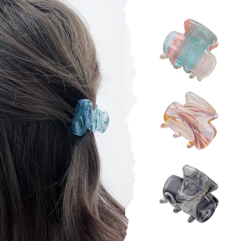 Berphia New Acrylic Small Grab Clip High-grade Ink Hair Clip Side Princess Hair Grab small size Shark Clip - Image 3