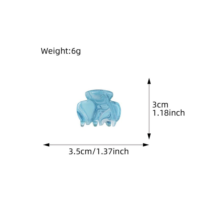 Berphia New Acrylic Small Grab Clip High-grade Ink Hair Clip Side Princess Hair Grab small size Shark Clip - Image 5