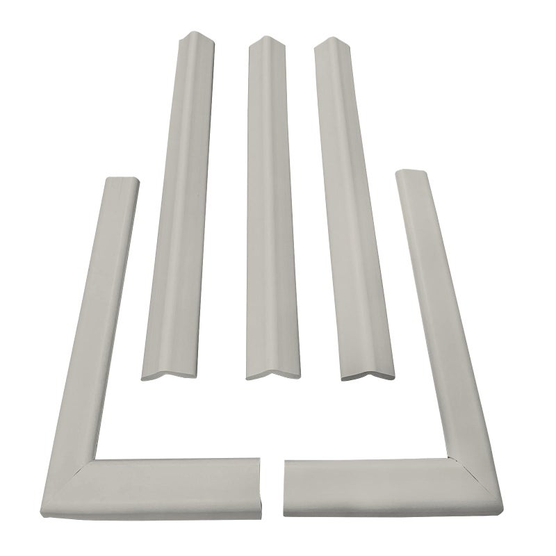 Cardinal Gates KEPK Large Hearth Pad Kit Fireplace Baby Proofing Adhesive Backed Fireplace Bumpers for Babies 125 Feet of Padding with 3 Straight Pieces 2 Corners Made in The USA Taupe