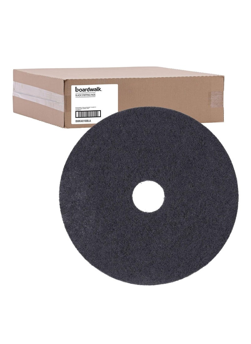 boardwalk Boardwalk Stripping Floor Pads 18 Diameter Black 5Carton  - Image 5