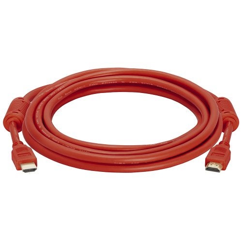 Cmple - HDMI Cable 10FT High Speed HDTV Ultra-HD (UHD) 3D, 4K @60Hz,18Gbps 28AWG HDMI Cord Audio Return 10 Feet Red - Image 3