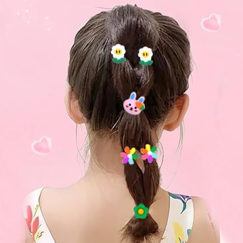 kapimo 26 Pcs Mix Elastic Hair Rubber Bands for Kids Baby Girls Hairband Ties Accessories Cute Fancy Patterns (Black Mix) - Image 4