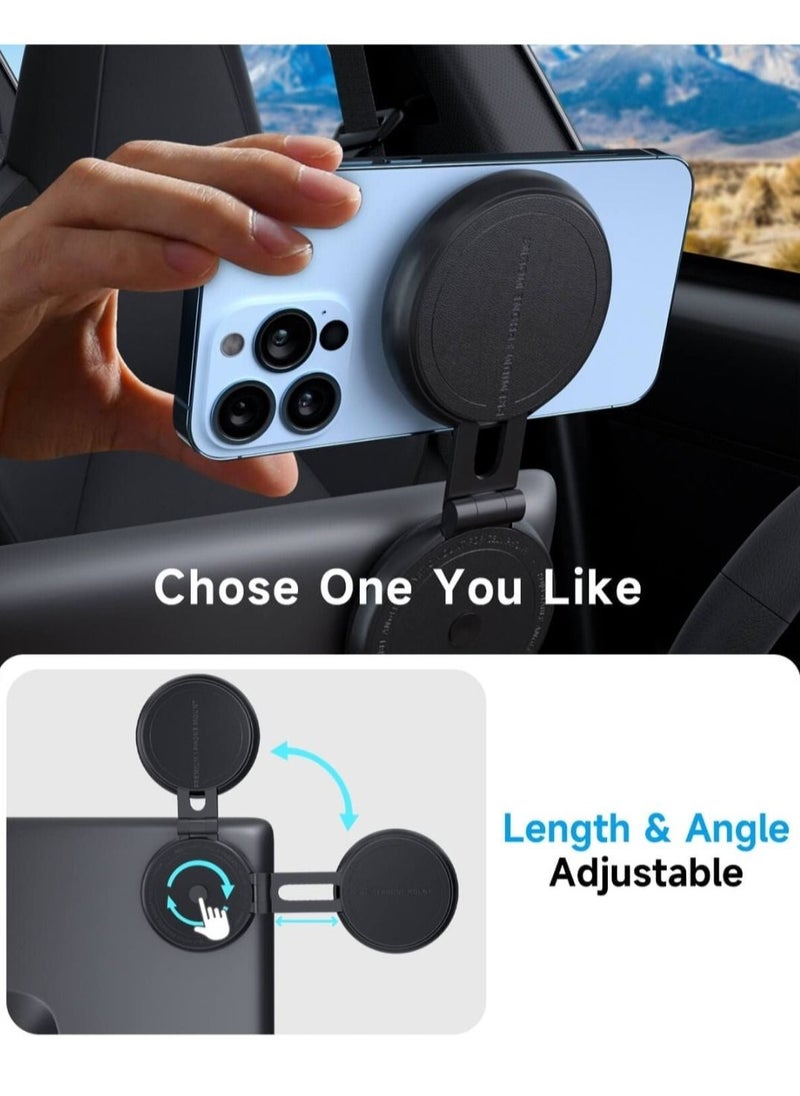 RAYMOS - Tesla Phone Mount MagSafe Car Mount For Tesla Model 3 Model Y Foldable Hidden Magnetic Phone Mount Fit For or IPhone 14 13 12 Series And All Phone Tesla Model 3 Accessories Tesla Model Y Accessories - Image 1