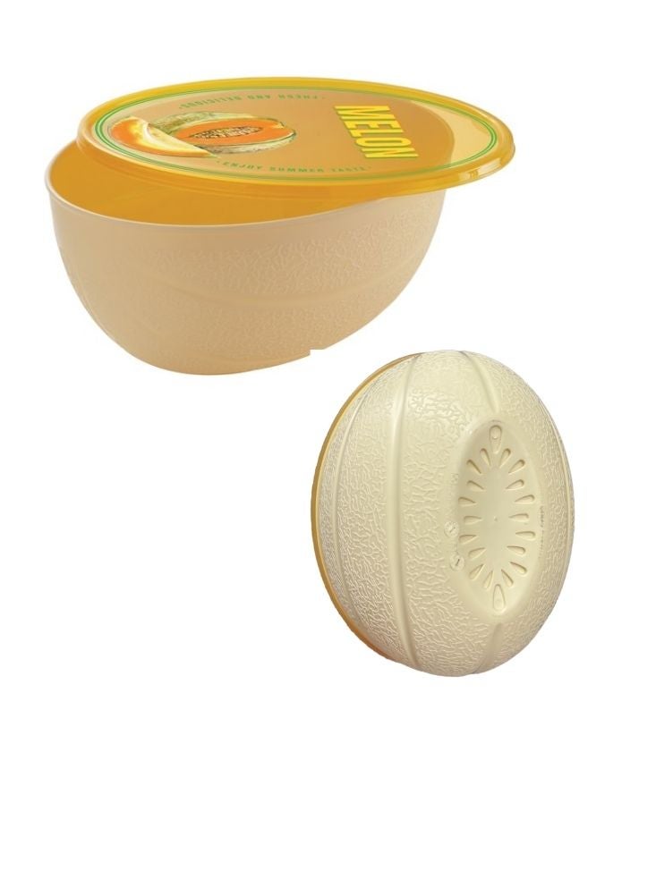 Snips Melon Keeper – Cantaloupe-Style Round Storage Container - Image 1