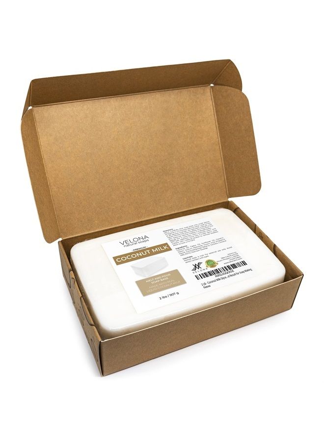 velona 2 LB - COCONUT MILK Glycerin Soap Base SLS/SLES Free | Melt and Pour | Natural Bar for The Best Result for Soap Making - Image 4