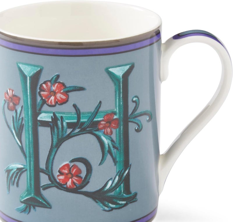 Spode Kit Kemp 12oz Alphabet Mug  Letter H Unique Stylish Pattern  Fine China  Dishwasher Safe  For Coffee and Tea  Fabulous Gift  Home or Office Use - Image 3