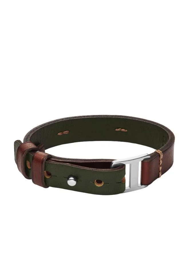 فوسيل JF04963040 Leather Jewelry with Cubic Zirconia