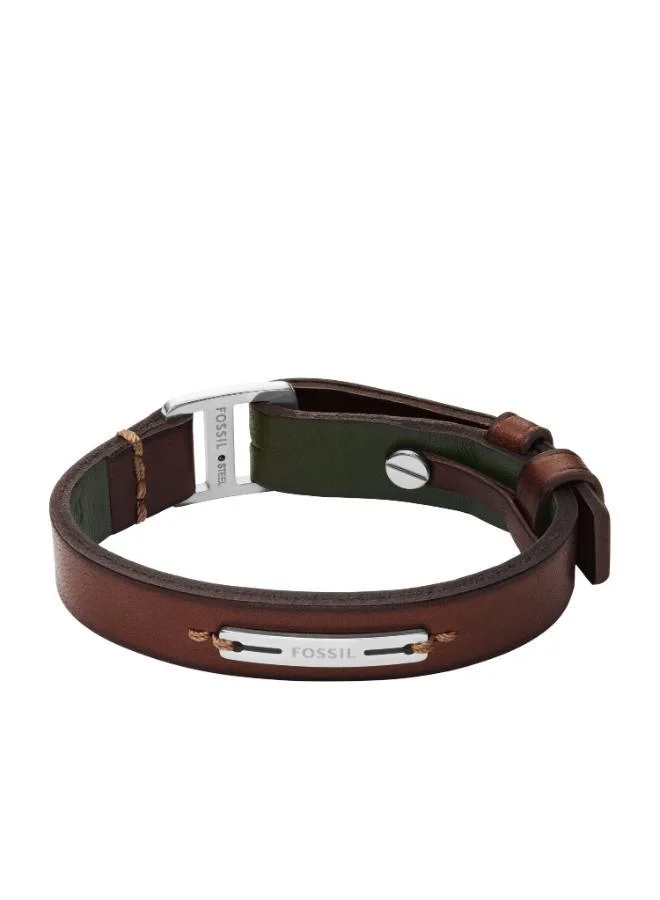 فوسيل JF04963040 Leather Jewelry with Cubic Zirconia