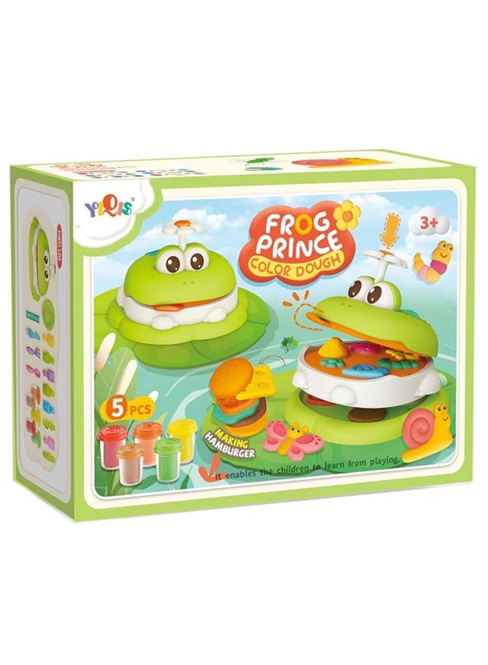 بايبي مجموعة العجين الملونة للأطفال 4-8 سنوات من العمر ، لطيف شكل الضفدع جعل الحشرات و البرغر ، لعبة مطبخ للأطفال 4-12 سنة من العمر لعب العجين الملونة والاكسسوارات ، 13 أدوات العجين و 12 لون العجين - Image 4