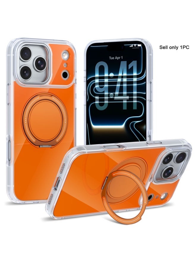 غطاء هاتف متعدد الوظائف  TPU + أكريليك مدمج حامل من سبائك الألمنيوم | حامل دوار 360° | متوافق مع الشحن اللاسلكي والمغناطيسي - Image 1