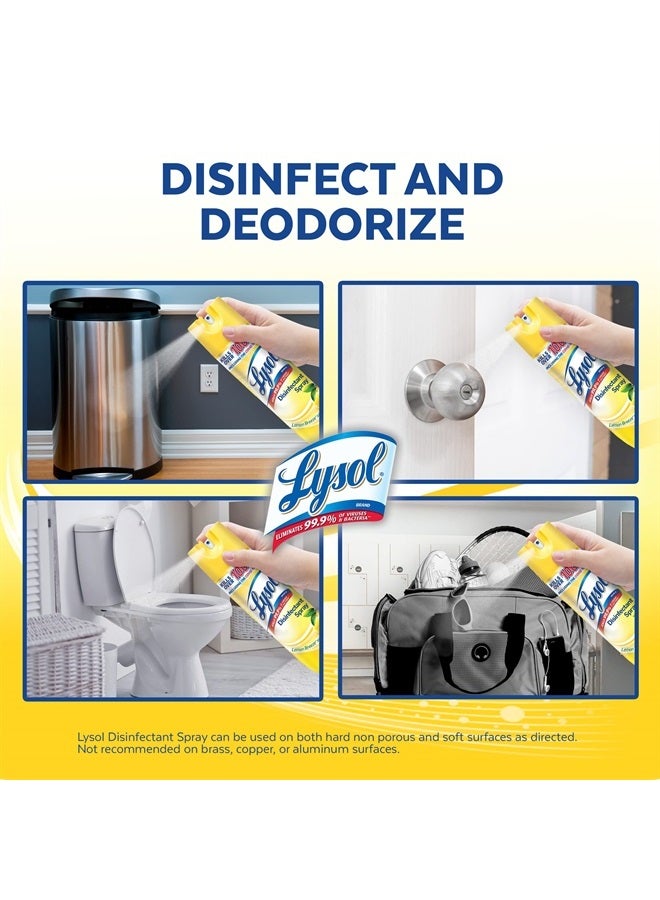 Lysol Disinfectant Spray, Sanitizing and Antibacterial Spray, For Disinfecting and Deodorizing, Lemon Breeze, 19 Fl Oz (Pack of 2), Packaging May Vary - Image 3