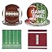 baotongle 160pcs Football Party Supplies Kit Serve 40 Includes Touchdown Dinner Plates Dessert Plates and Napkins for Football Birthday Party Football Game Day Tailgate Party Decorations - Image 2