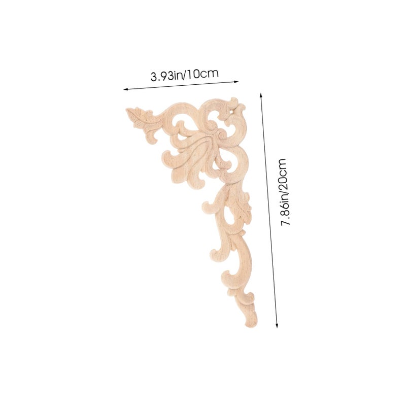 4Pcs Wood Furniture Appliques Classic Corner Trim Moulding Overlays For Cabinets Doors - Image 3