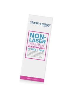 Clean + Easy Clean + Easy Non-Laser Personal Electrolysis Device - Permanent Hair Removal for Face and Body, Battery Operated, Painless and Convenient Home Treatment 