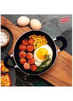 Sweet Home Non-stick Casserole with Glass Lid - High-quality material, Corrosion resistance, Easy to clean, Even heat distribution, and Clear lid design  - Image 2