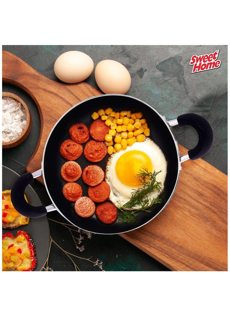 Sweet Home - Non-stick Casserole with Glass Lid - High-quality material, Corrosion resistance, Easy to clean, Even heat distribution, and Clear lid design - Image 1