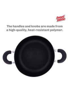 Sweet Home Non-stick Casserole with Glass Lid - High-quality material, Corrosion resistance, Easy to clean, Even heat distribution, and Clear lid design  - Image 3