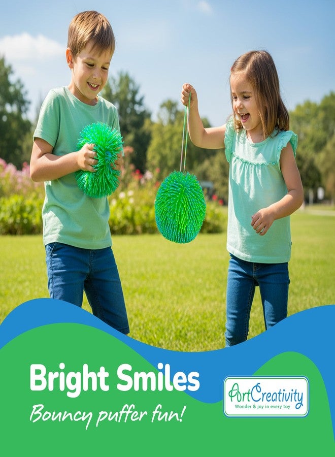 ArtCreativity Tie Dye Puffer Ball with Hanging Loop, Spiky Stress Relief Balls, 6 Inch Squeeze Fidget Toys for Kids, Calming Sensory Balls for Autistic Children, Party Favor - Image 2