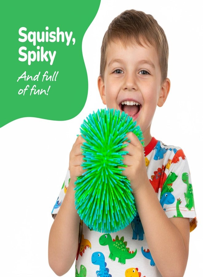 ArtCreativity Tie Dye Puffer Ball with Hanging Loop, Spiky Stress Relief Balls, 6 Inch Squeeze Fidget Toys for Kids, Calming Sensory Balls for Autistic Children, Party Favor - Image 5