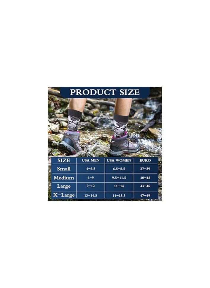 SYOSI Waterproof Socks, 2 Pairs Unisex Waterproof Breathable Socks, Slim Waterproof Socks, Outdoor Camping Skiing Hiking Wading Fishing Cycling Golf Socks for Men Women(M)(40-42)  - Image 4