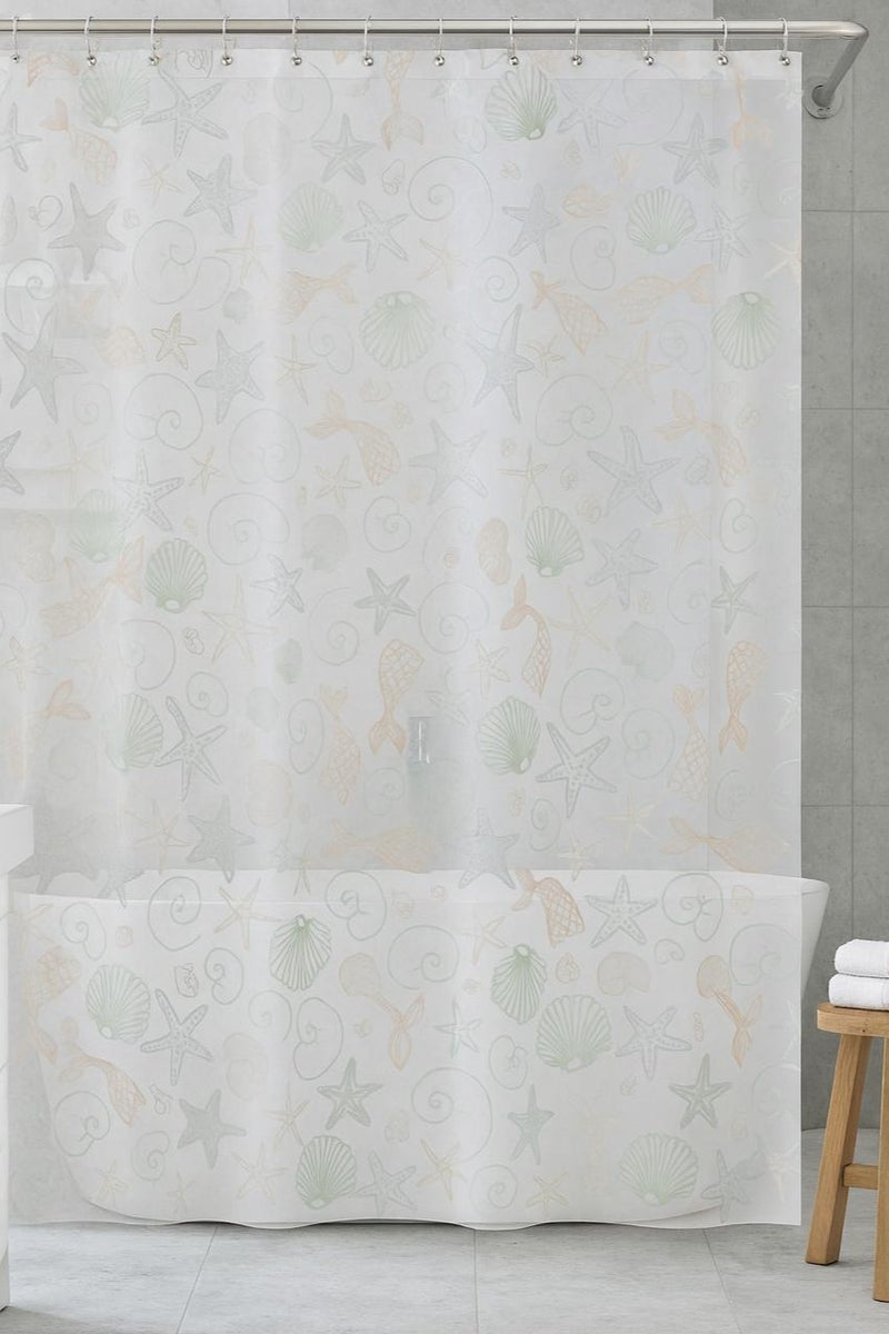 دا ارتفول بليند ستارة دش PEVA مقاومة للماء - قابلة للغسل ومتينة، 180 × 180 سم لتغطية كاملة - Image 2