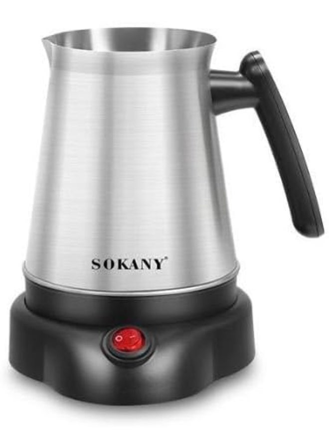sokany SK-09044 Stainless Steel Turkish Coffee Maker, 800ml, 600 Watt - Image 1