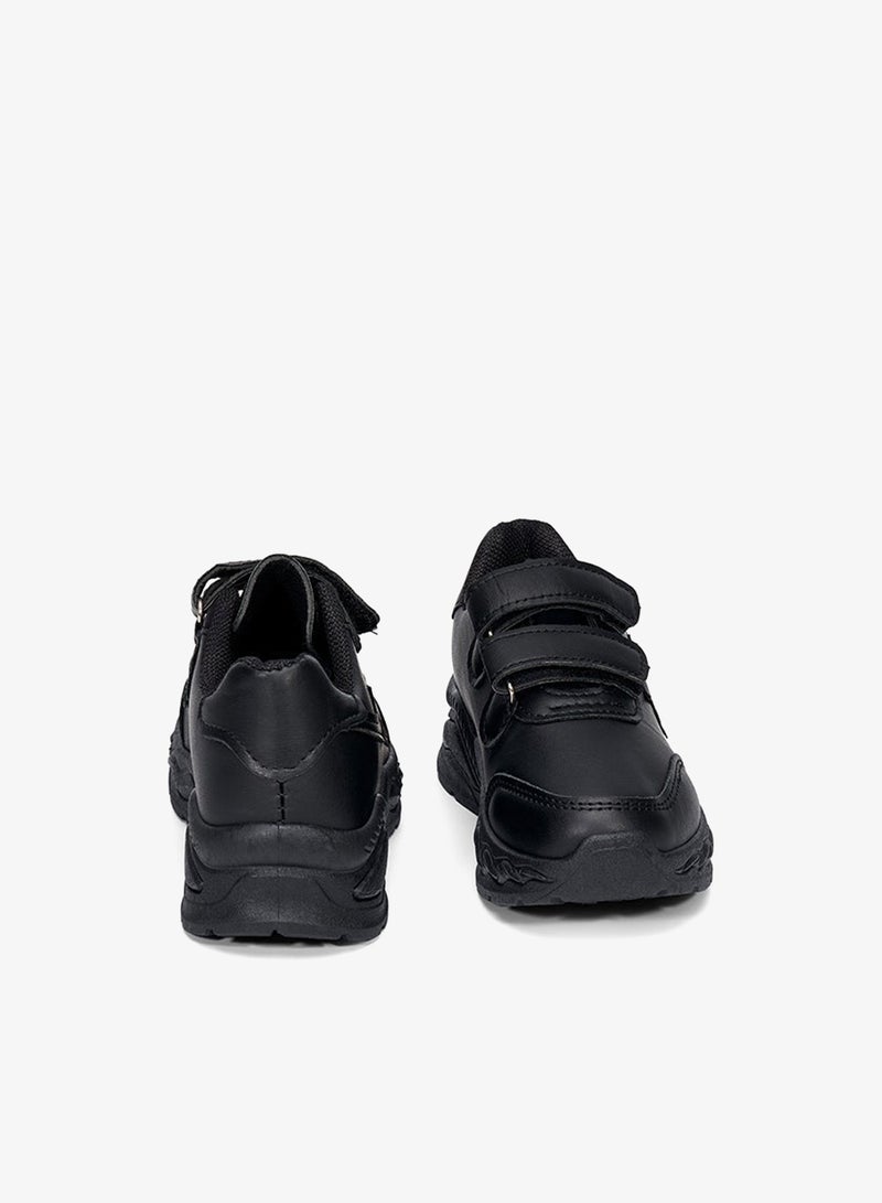 babyqlo Black Star Patch School Shoes for Kids - Image 2