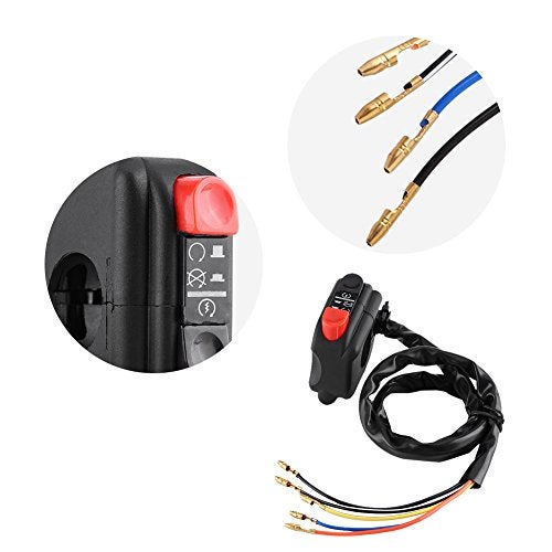 Keenso مفتاح إيقاف تشغيل المحرك العالمي للدراجات النارية 7/8''، مفتاح تشغيل وإيقاف مقاوم للماء للدراجات النارية، ATV، دراجات التراب، السكوتر، الرباعية - Image 4