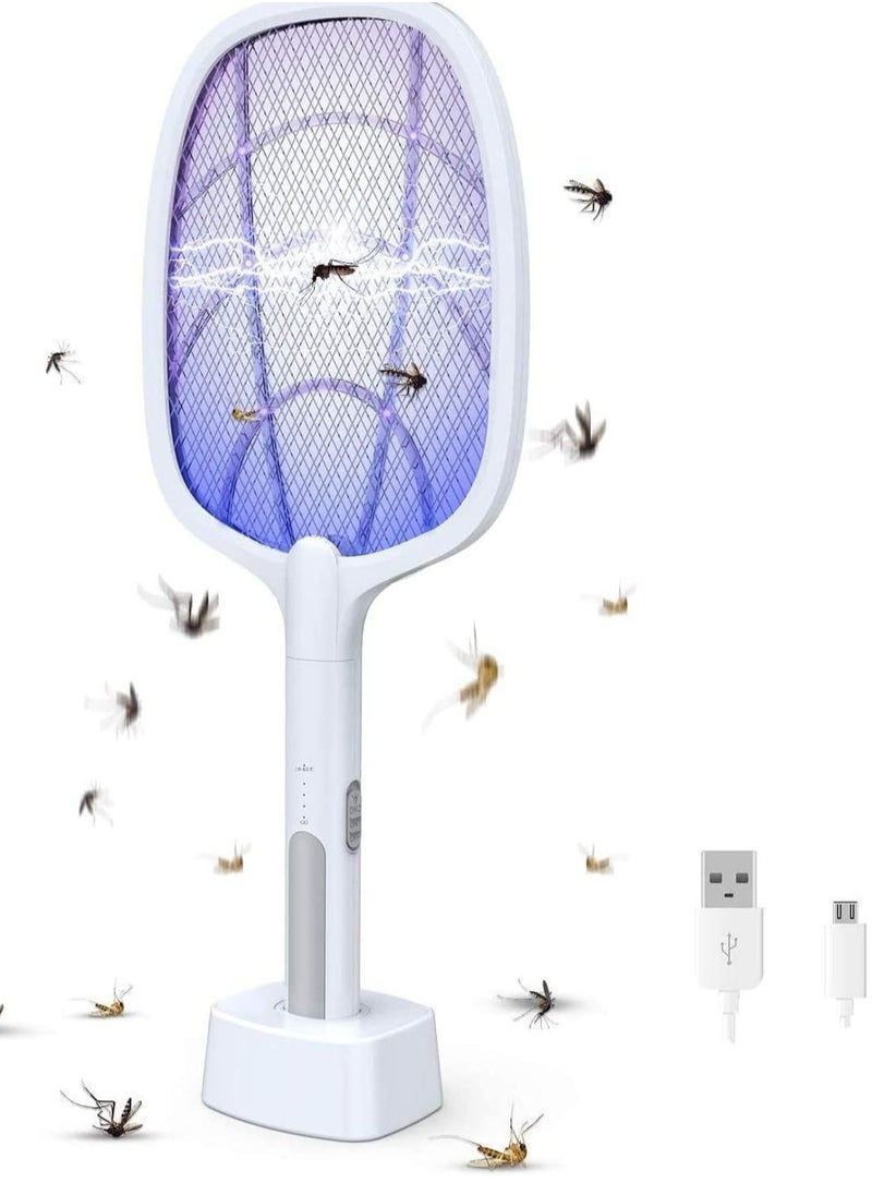 ELTRAZONE Earth Rated Mosquito Bats Racket Killer Five Nights Mosquito Killer Racket Rechargeable Handheld Electric Fly Swatter Mosquito Killer 15 Lavender (Multi)  - Image 1