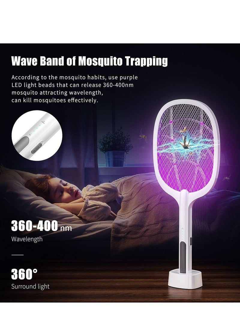 ELTRAZONE Earth Rated Mosquito Bats Racket Killer Five Nights Mosquito Killer Racket Rechargeable Handheld Electric Fly Swatter Mosquito Killer 15 Lavender (Multi)  - Image 2