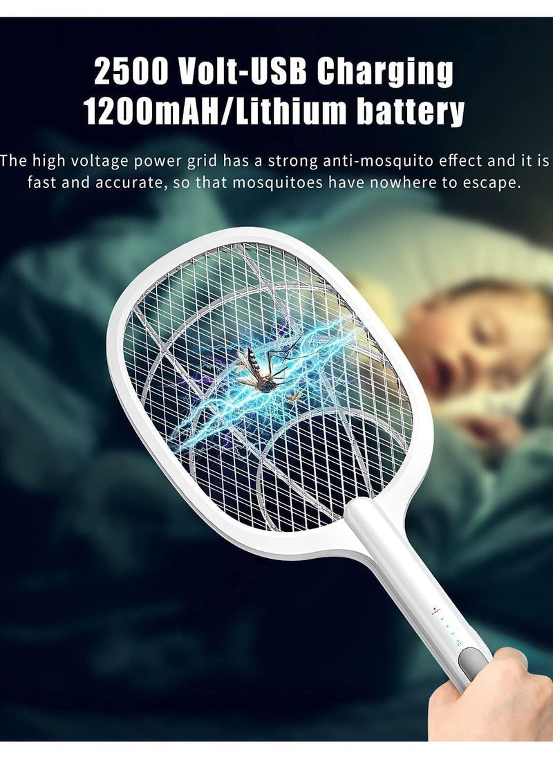 ELTRAZONE Earth Rated Mosquito Bats Racket Killer Five Nights Mosquito Killer Racket Rechargeable Handheld Electric Fly Swatter Mosquito Killer 15 Lavender (Multi)  - Image 3