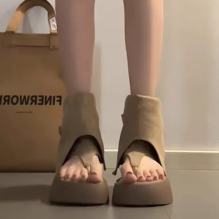 Women's Roman Style Toe Post Platform Sandals - Image 5
